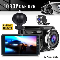 1pc 4.0 Inch 1080P Car DVR Camera Dashcam, Car Driving Recorder With Rear View Camera